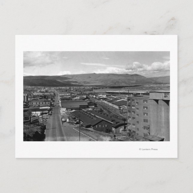 Carte Postale Dalles, Oregon Vue sur la ville en regardant vers  (Devant)