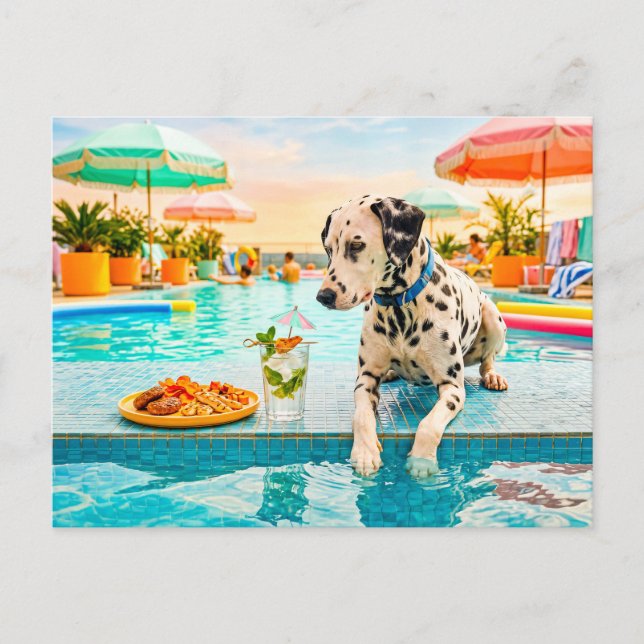 Carte Postale Dalmatien avec collation (Devant)