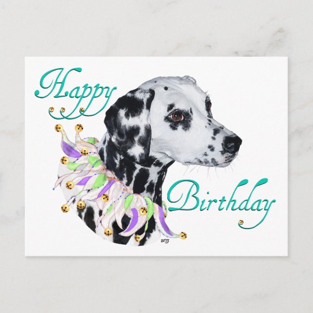 Carte Postale Dalmatien Joyeux Anniversaire (Devant)