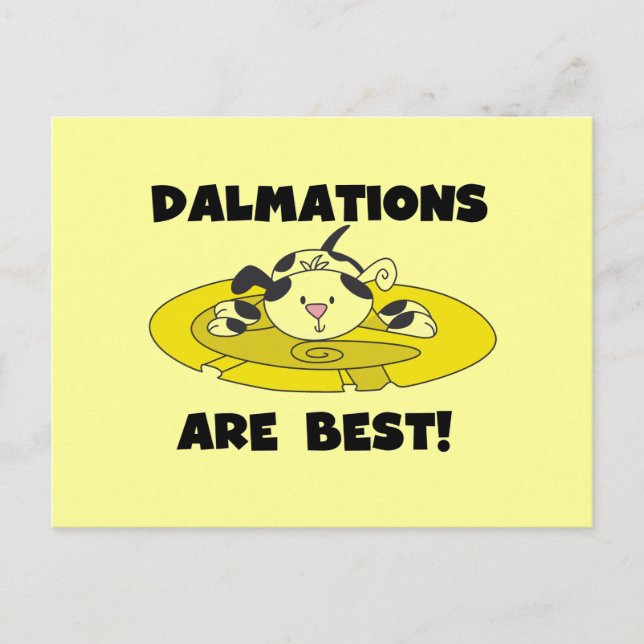 Carte Postale Dalmations sont le meilleurs T-shirts et cadeaux (Devant)