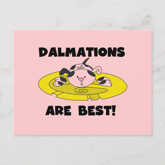 Carte Postale Dalmations sont le meilleurs T-shirts et cadeaux (Devant)