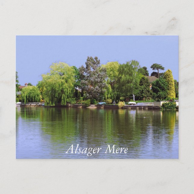 Carte postale d'Alsager Mere (Devant)