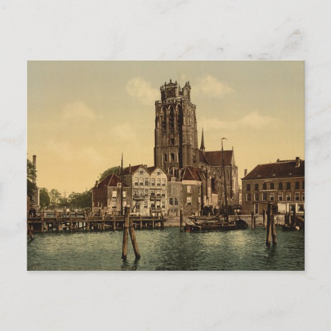 Carte Postale Dam et Maashaven Dordrecht (Devant)