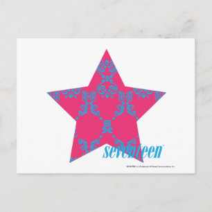 Carte Postale Damask Aqua-Magenta 2