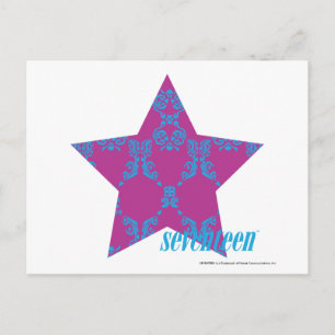 Carte Postale Damask Aqua-Purple 3