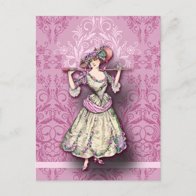 Carte Postale Damask Fleurs sauvages, MARIE ROSETTE (Devant)