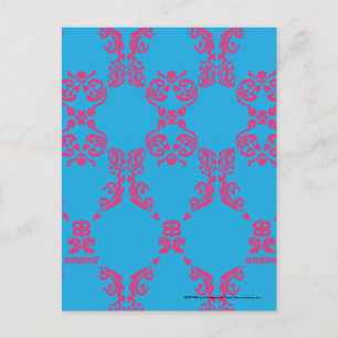 Carte Postale Damask Magenta-Aqua