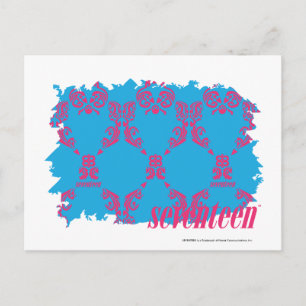 Carte Postale Damask Magenta-Aqua 4