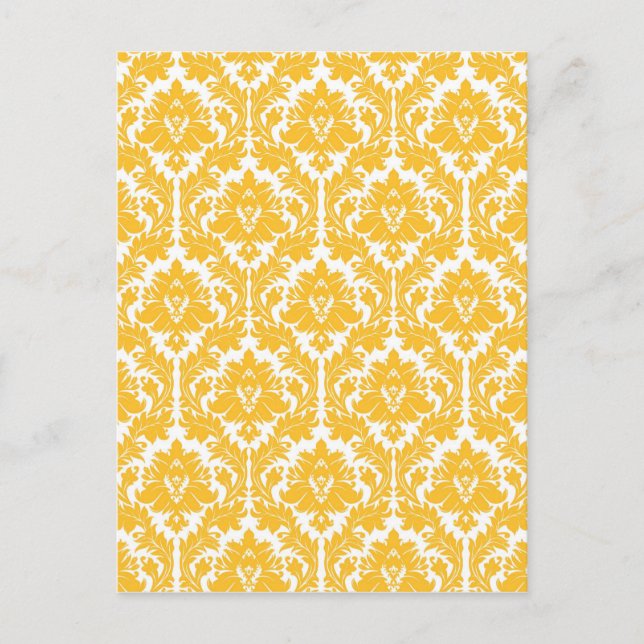 Carte Postale Damask Sunny Yellow (Devant)