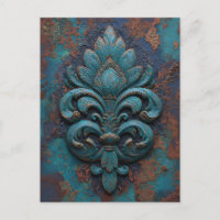 Damassé Fleur-De-Lis en relief
