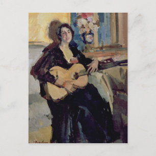 Carte Postale Dame avec une guitare, 1911
