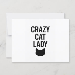 Carte Postale Dame de chat fou - Drôle cadeau Amoureux des chats