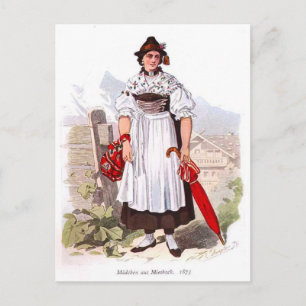 Carte Postale Dame de Munich, 1873