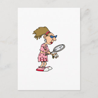 Carte Postale Dame de Tennis plus âgée