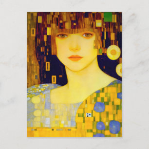 Carte Postale Dame Dorée de l'ART NOUVEAU