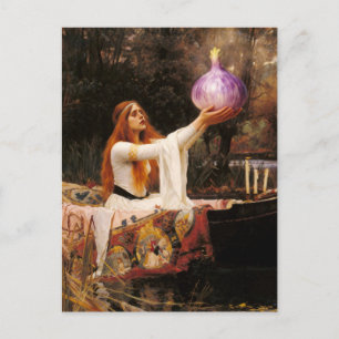Carte Postale Dame drôle de parodie d'échalote