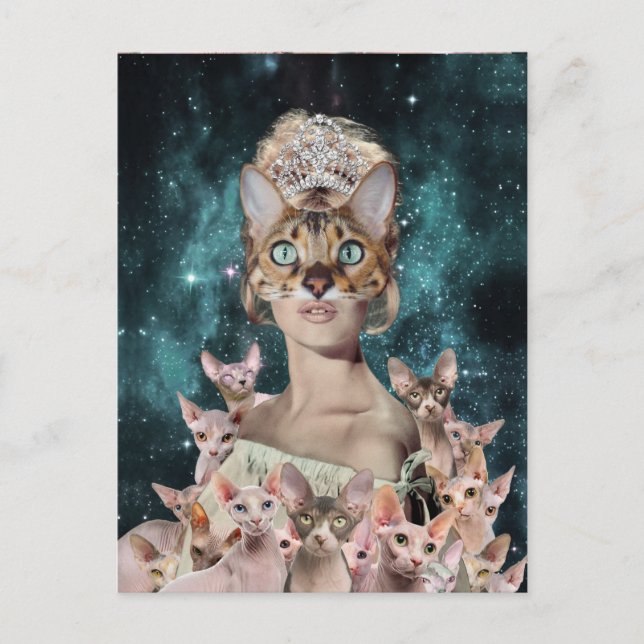 Carte Postale Dame du chat (Devant)