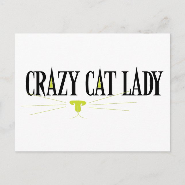 Carte Postale Dame du Crazy Cat (Devant)