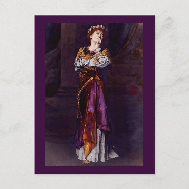 Carte Postale Dame Ellen Terry en tant qu'Imogen - Alma-Tadema (Devant)