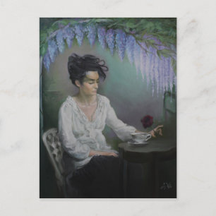 Carte Postale Dame en attente