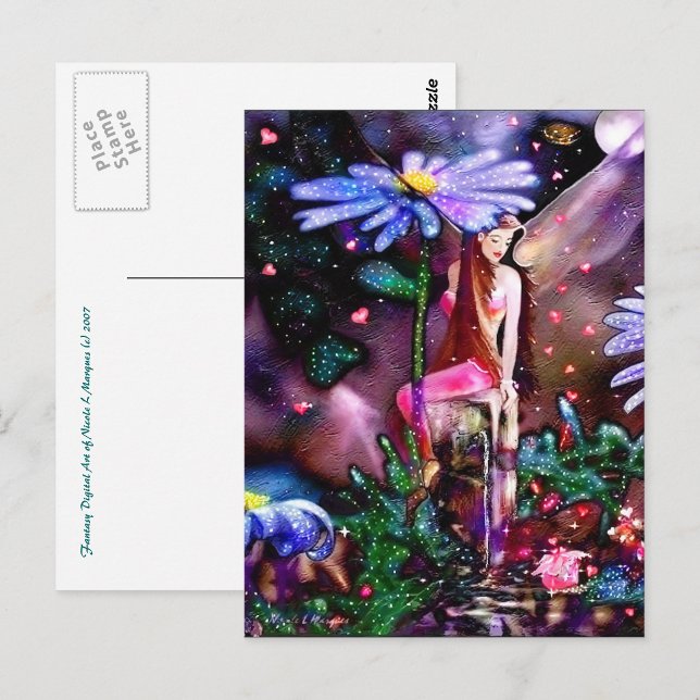 Carte Postale Dame et Cadeau (Créateur téléchargé)