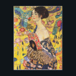 Carte Postale Dame Gustav Klimt Avec Ventilateur<br><div class="desc">Dame Gustav Klimt Avec Carte Postale Fan</div>