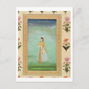 Carte Postale Dame tenant une fleur, de l'Album Petite Clive