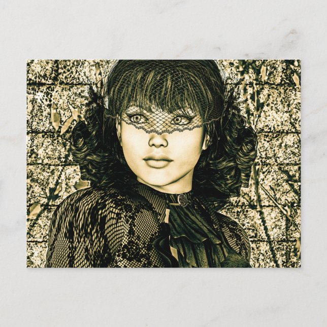 Carte Postale Dame Vintage (Devant)