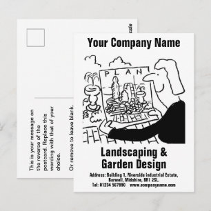 Carte postale d'aménagement paysager et de concept