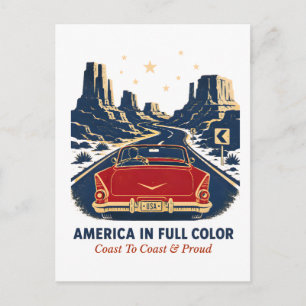 Carte postale d'Amérique en couleurs