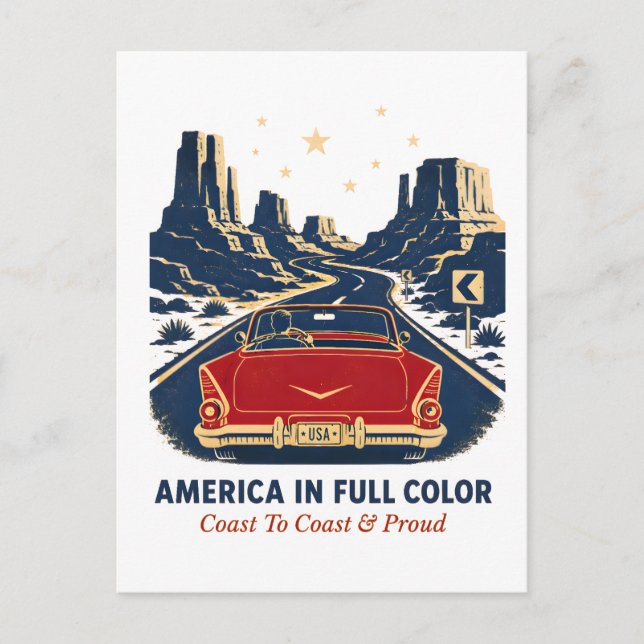 Carte postale d'Amérique en couleurs (Devant)