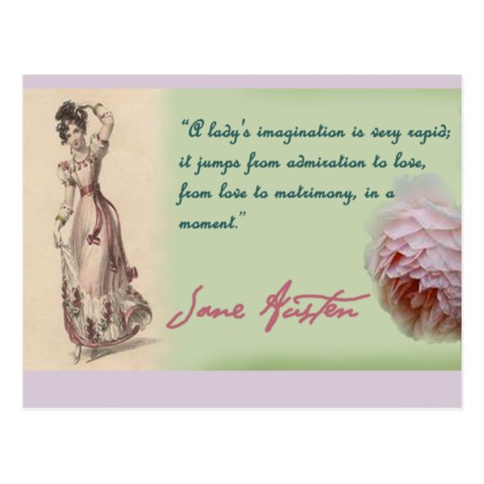 Carte Postale Dames Imagination Citation De Jane Austen Zazzle Fr