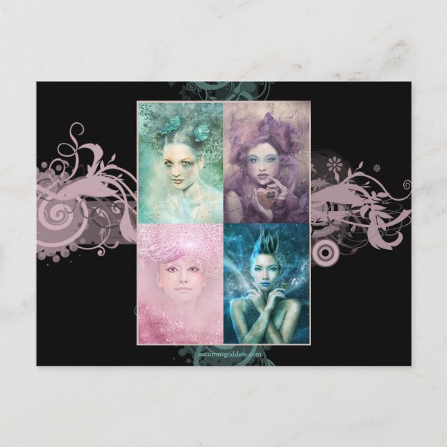 Carte postale Dames Peintes (Devant)