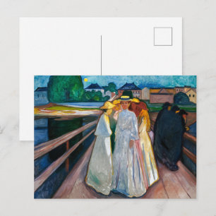 Carte Postale Dames sur le pont   Edvard Munch  