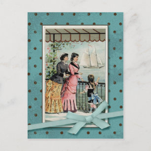 Carte Postale Dames victoriennes & reproduction vintage de fille