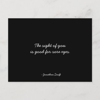Carte postale d'amitié citant Jonathan Swift - Noi
