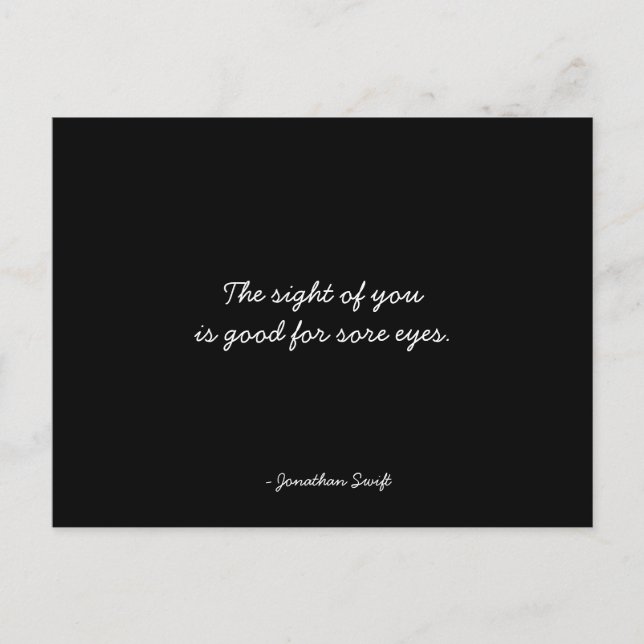 Carte postale d'amitié citant Jonathan Swift - Noi (Devant)