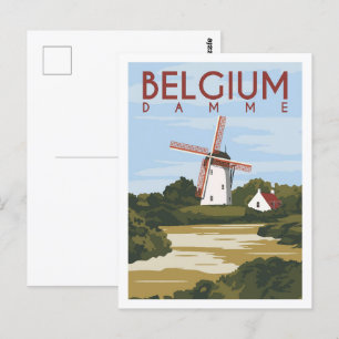 Carte Postale Damme Belgique Célèbre Illustration des lieux de v