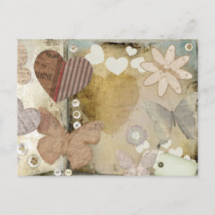 Carte postale d'amour papier