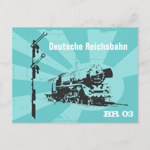 Carte Postale Dampflokdesign Reichsbahn