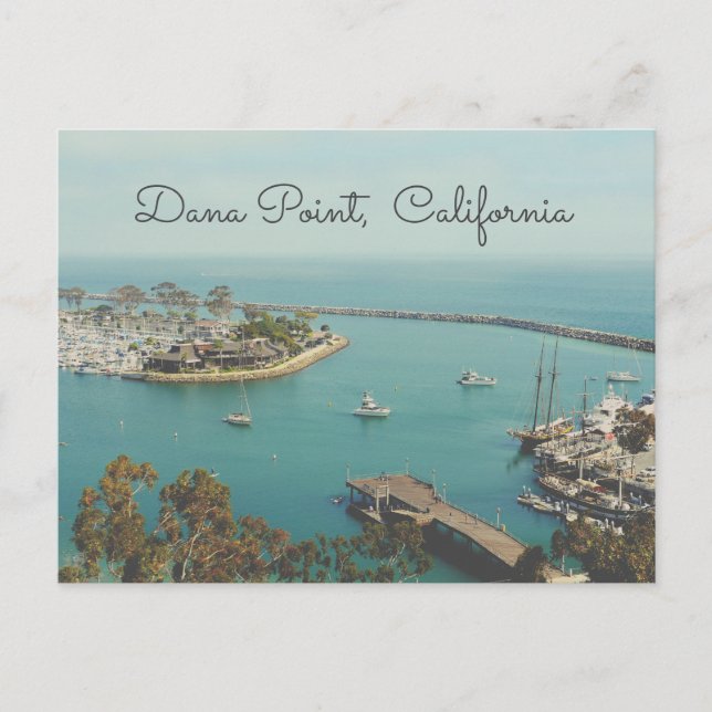 Carte Postale Dana Point Californie Style Rétro (Devant)