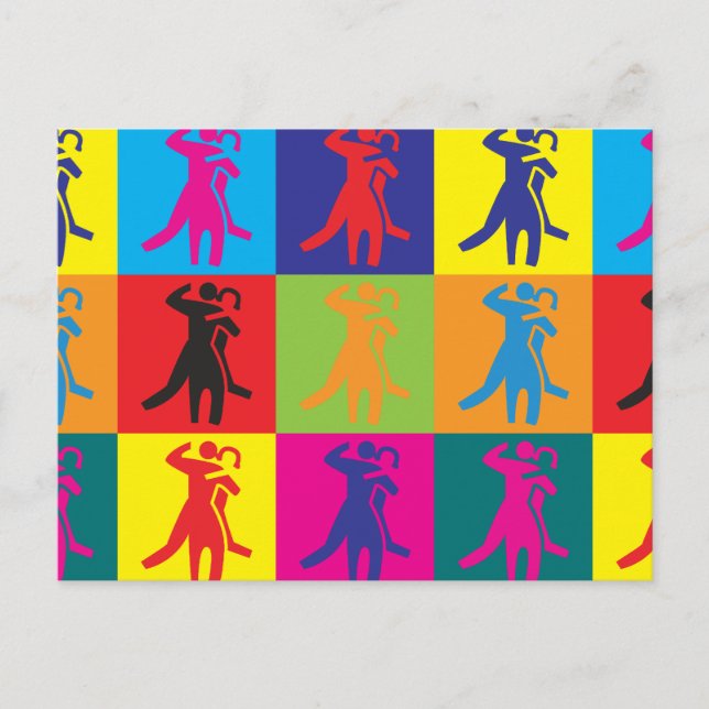 Carte Postale Dance Pop Art (Devant)
