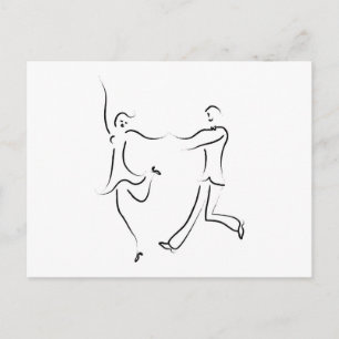 Carte Postale Dancing Couple Sketch