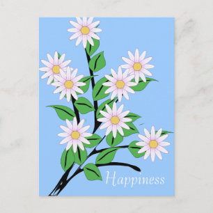 Carte Postale Dancing Daisy Flowers Happiness