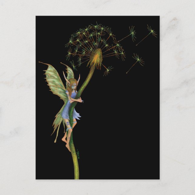 Carte Postale Dandelion Faery (avec peinture de guerre) (Devant)
