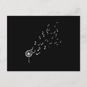 Carte Postale Dandelion Music Notes Piano Player Pianist Cadeau