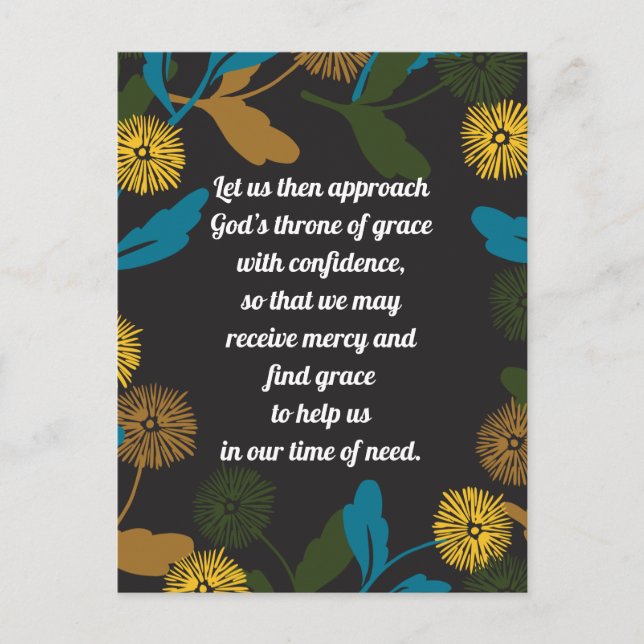 Carte postale Dandelion noir modifiable (Devant)