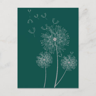 Carte Postale Dandelion pure florale moderne