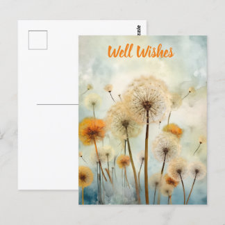 Carte Postale Dandelles aquarelles