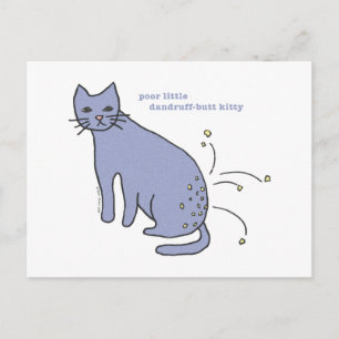 Carte postale "Dandruff Butt Kitty"